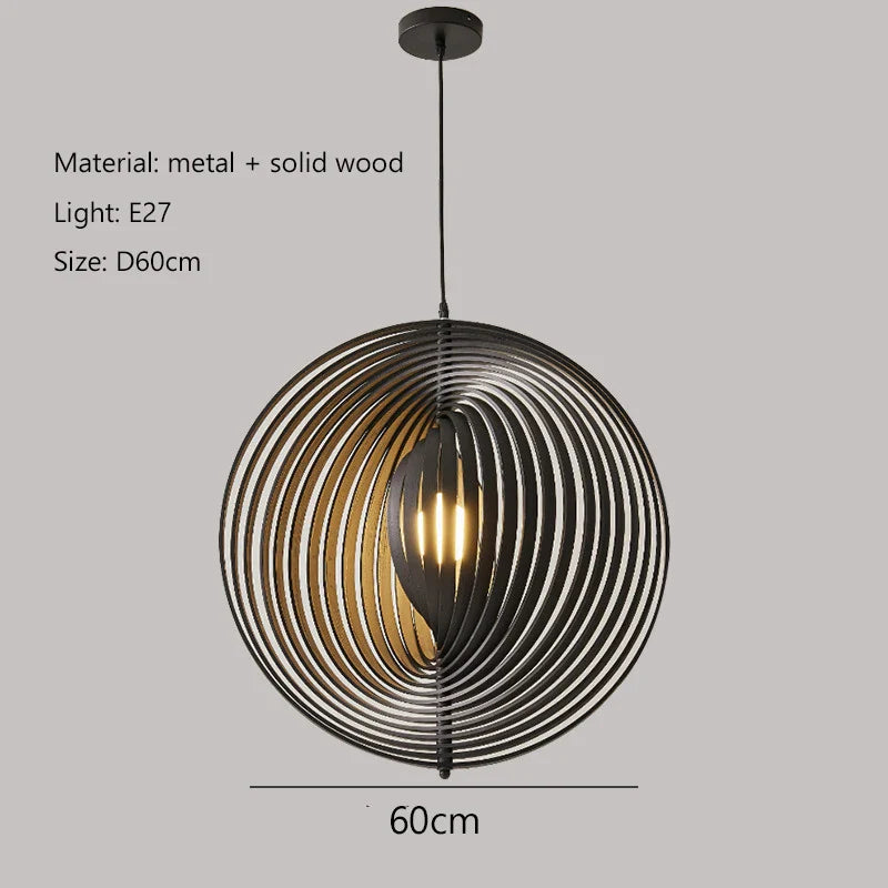 Afralia™ Wooden LED Pendant Lights for Dining Room Chandelier and Bedroom Decor