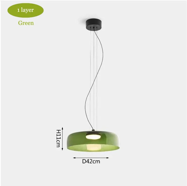 Afralia™ Orange Glass Pendant Lamp for Living Dining Room, Bar, Kitchen Island