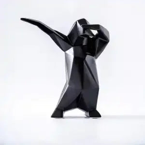 Afralia™ Penguin Geometric Ornament - Modern Minimalist Desktop Decoration