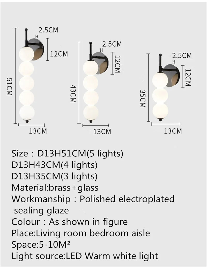 Afralia™ Glass Light Sconce LED Wall Fixture - Modern Design for Home Decor