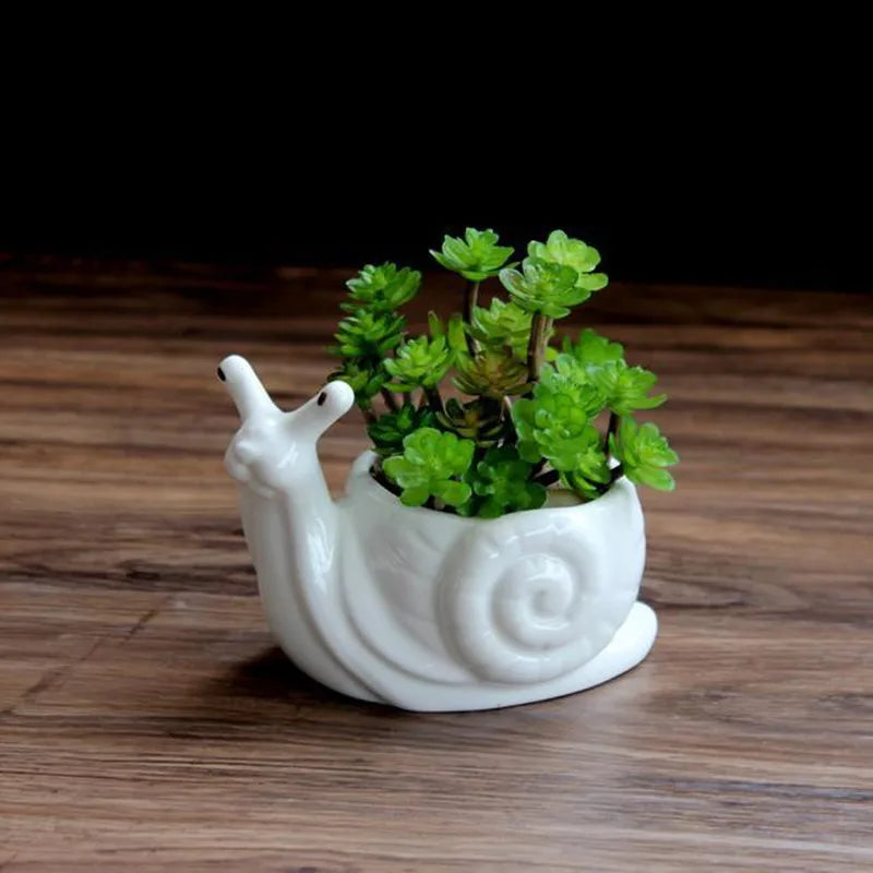 Afralia™ Cartoon Snail Flower Vase Succulent Pot for Garden Decoration