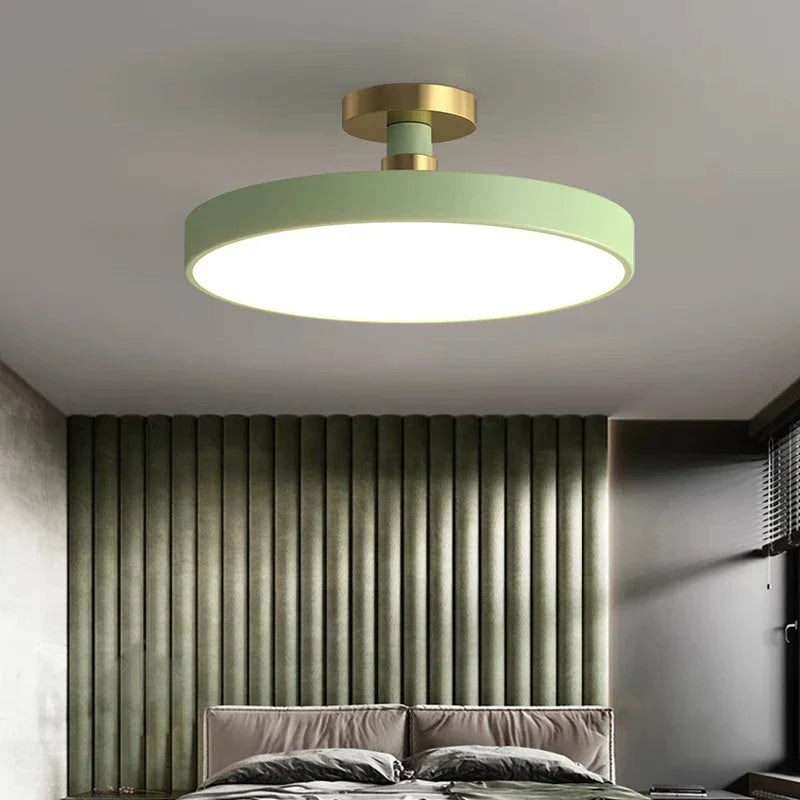 Afralia™ Round LED Ceiling Chandelier for Bedroom, Living Room, Dining Room