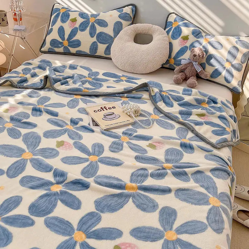 Afralia™ Cozy Checkered Fleece Blanket for All Seasons