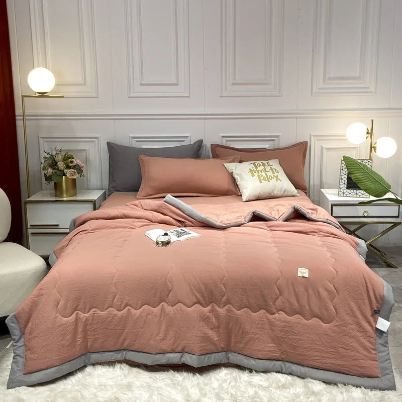 Afralia™ Lightweight Summer Quilt Queen Size 180x220, Soft & Breathable Duvet Blanket