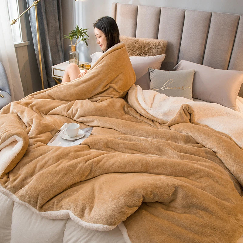 Afralia™ Cozy Dual Use Flannel Duvet Cover - Autumn Winter Warmth Blanket Quilt