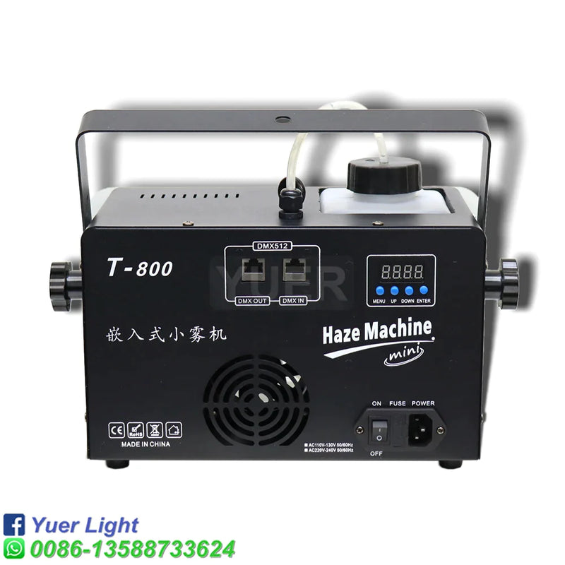 Afralia™ Mini Haze 800W Fog Machine for Nightclub DJ Party, DMX Theater Mist Hazer