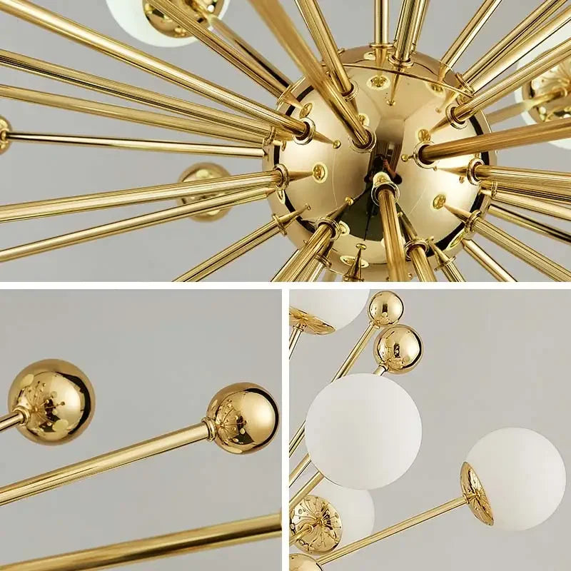 Afralia™ Gold LED Glass Pendant Light for Modern Indoor Lighting