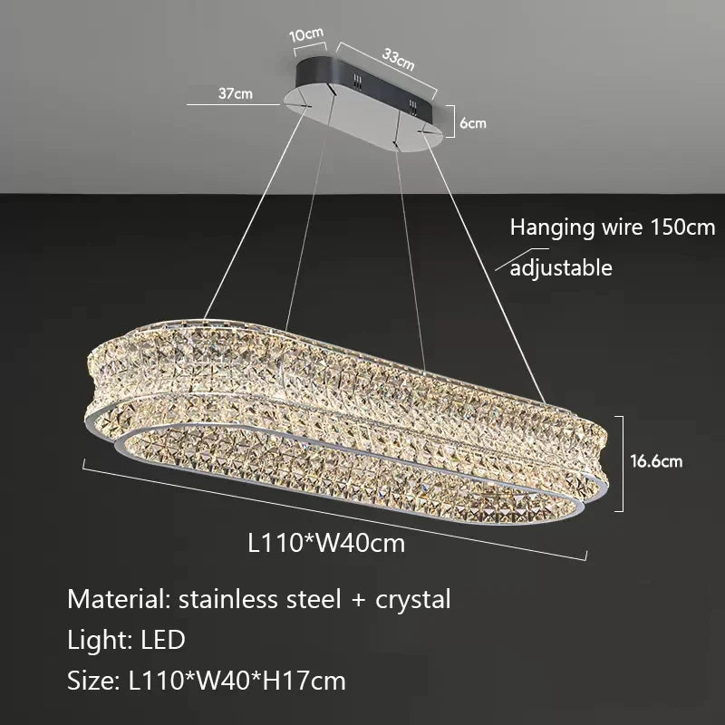 Afralia™ Crystal Ceiling Chandelier for Living Dining Bedroom Home Decor - Modern Luxury Lighting