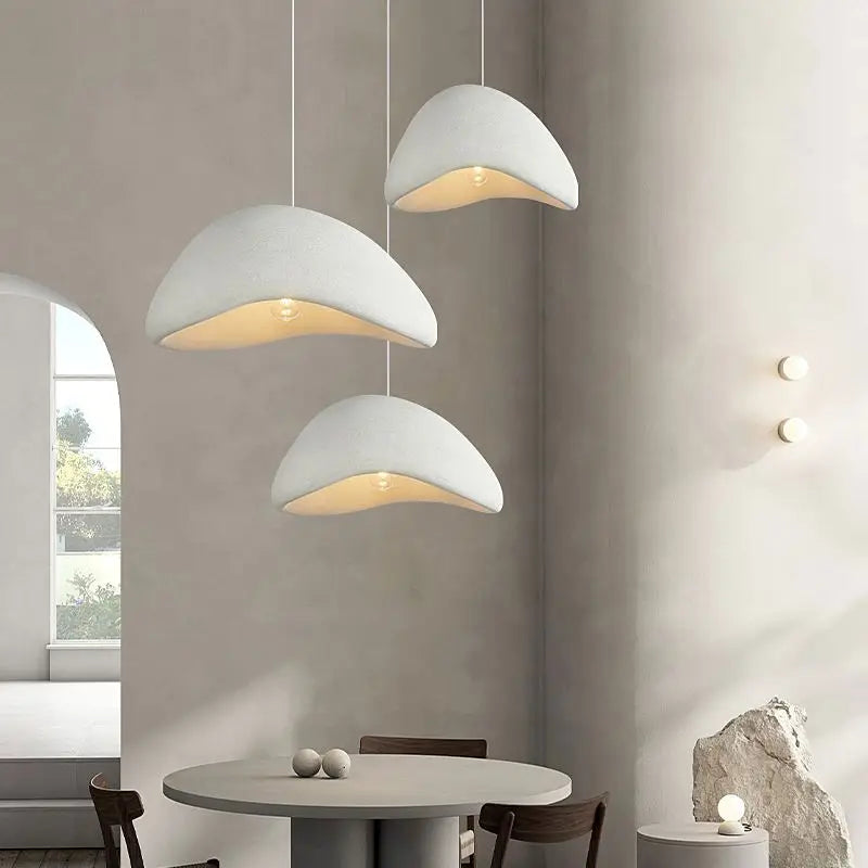 Afralia™ White Wabi Sabi Pendant Lamp for Kitchen, Dining, Bar, Living Room