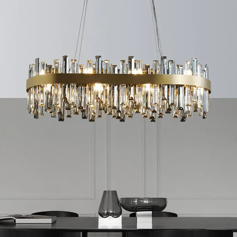 Afralia™ Crystal Pendant Chandeliers - Luxury LED Lighting for Home, Dining, Living Room