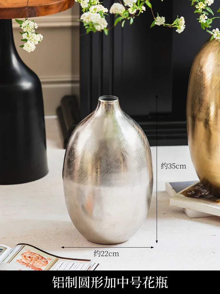 Golden Aluminum Hammered Candle Holder Bowl Vase by Afralia™ for Home Décor Ornaments