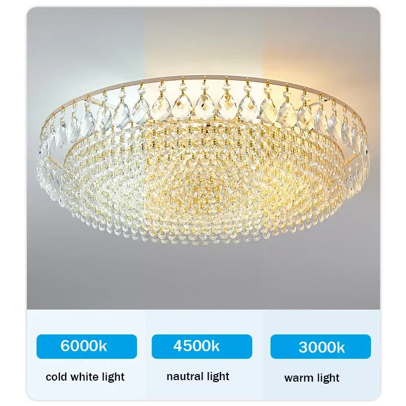 Afralia™ Crystal Ceiling Lights: Luxurious LED Fixture for Master Bedroom, Living Room Wall Decor
