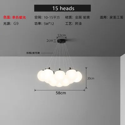 Afralia™ Glass Ball LED Pendant Lights for Teen Room Decor