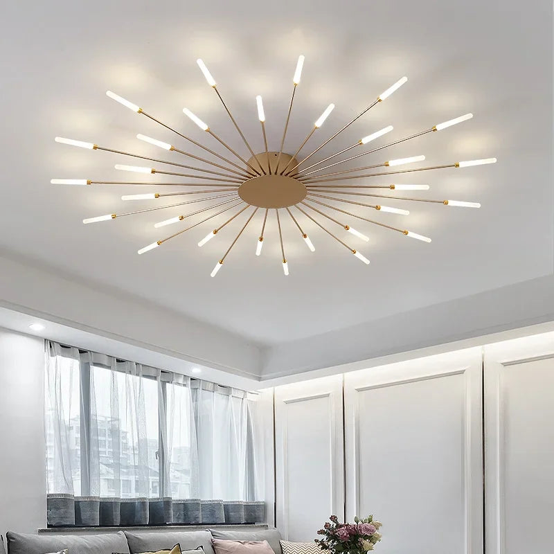 Afralia™ Nordic Gold LED Chandelier Ceiling Lights for Home Lighting