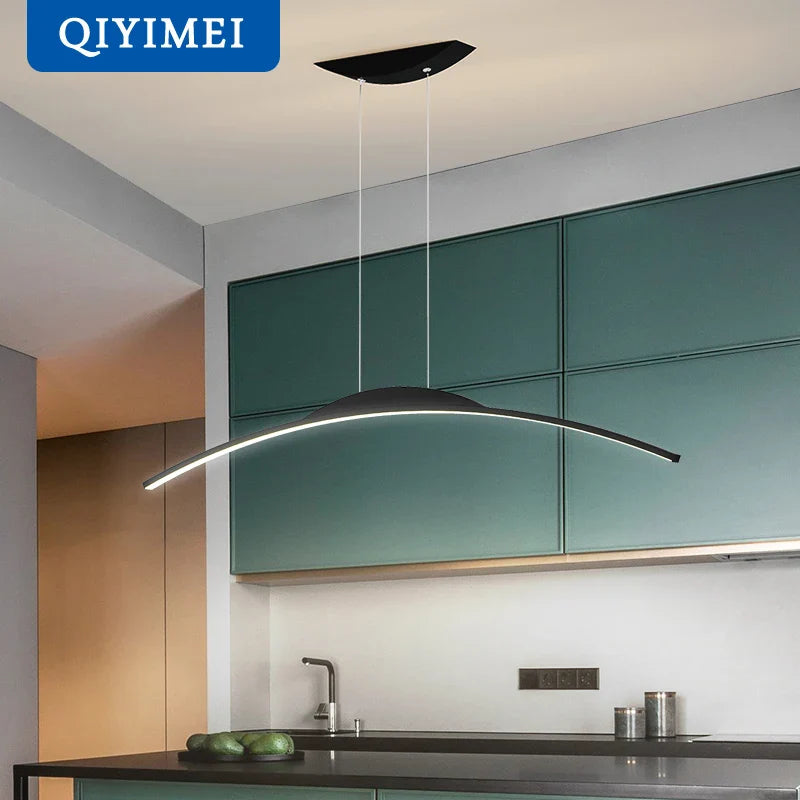 Afralia™ LED Pendant Lamp - Minimalist Hanging Light for Dining Room & Home Decor
