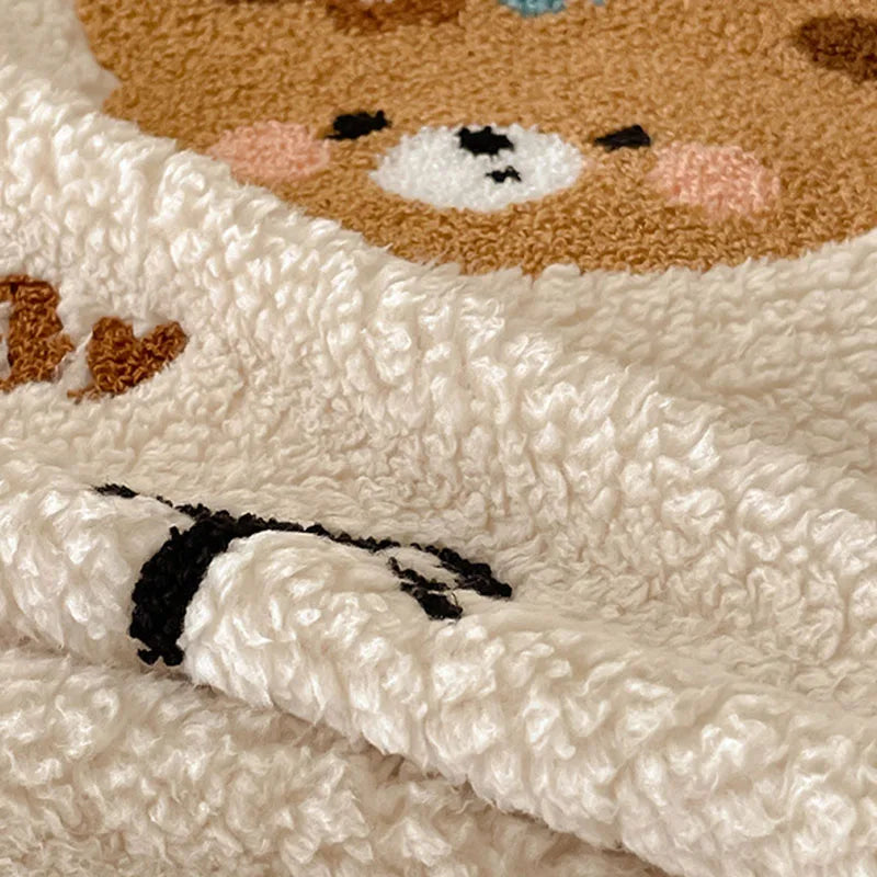 Afralia™ Cozy Teddy Fleece Blanket - Luxury Bedspread for All Seasons