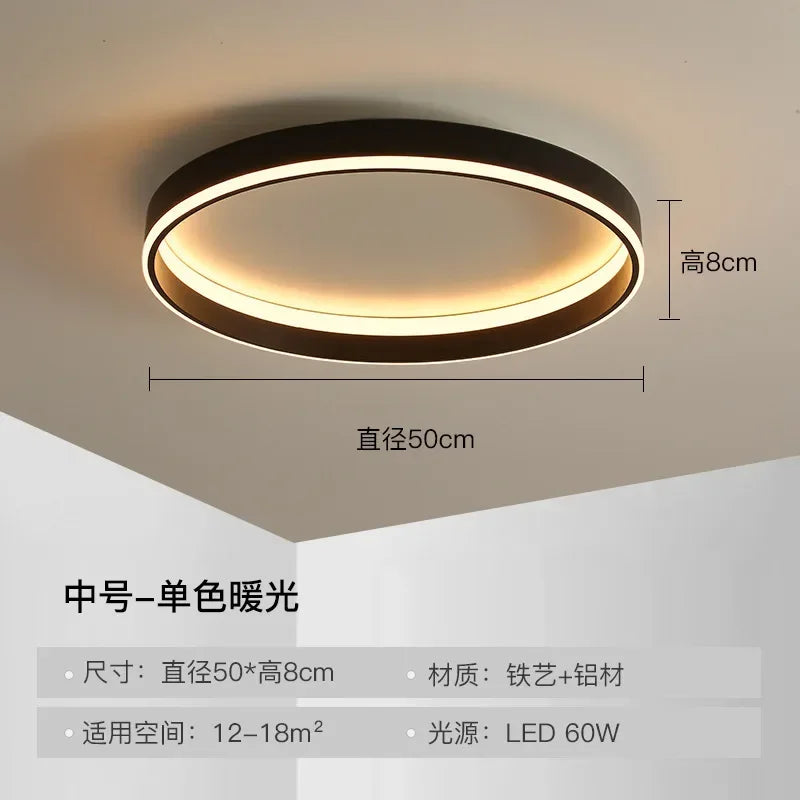 Afralia™ Circular LED Ceiling Lights for Home Decor and Indoor Lighting