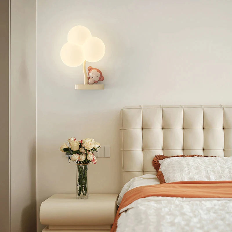 Afralia™ Cloud Shape LED Baby Room Wall Lamp - Eye Care Bedroom Fixture