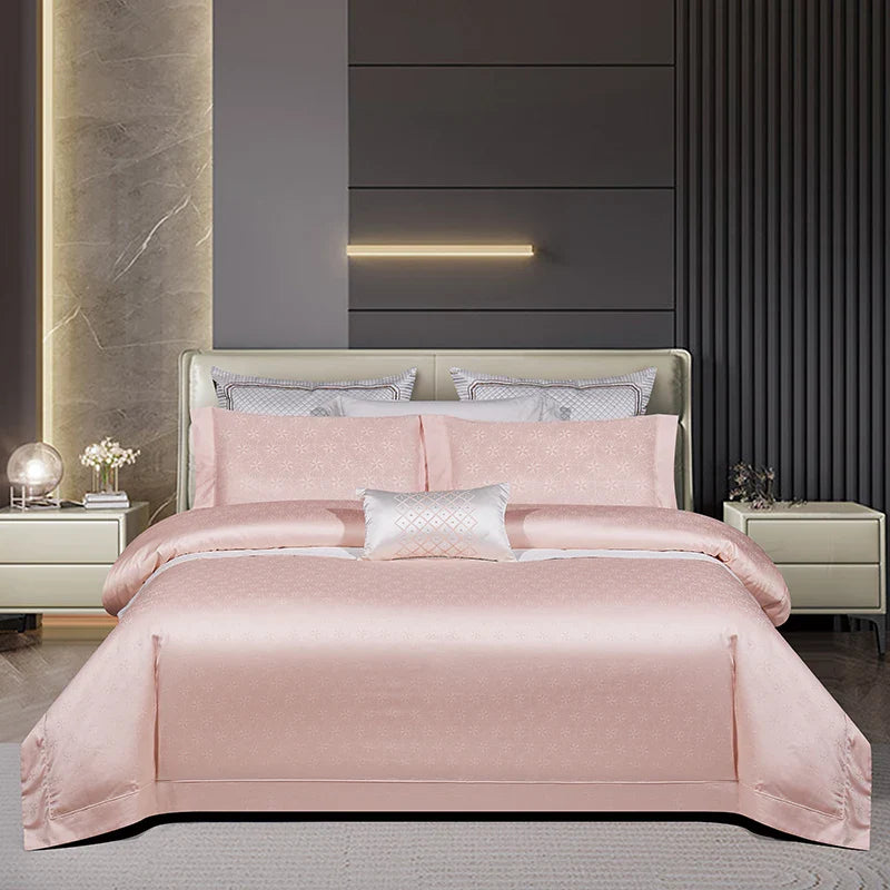 Afralia™ Luxury Egyptian Cotton Jacquard Bedding Set, Silky Soft Queen Size, 1400TC
