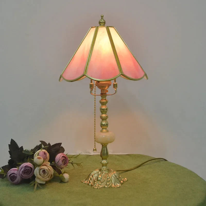 Afralia™ Brass Desk Lamp - French Retro Minimalist Light Luxury Bedroom Nostalgia