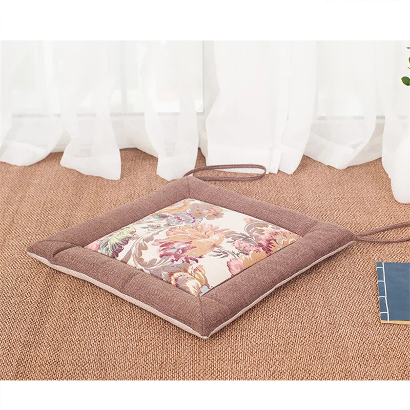 Afralia™ Linen Seat Cushion: Comfortable Non-slip Chair Pad with Strap