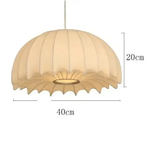 Afralia™ Silk Cocoon Pendant Light for Living Room Bedroom Dining Decor