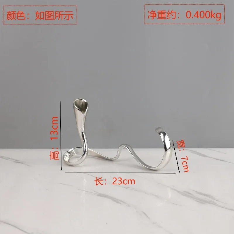 Afralia™ Geometric Gold Candlestick Holder Centerpiece