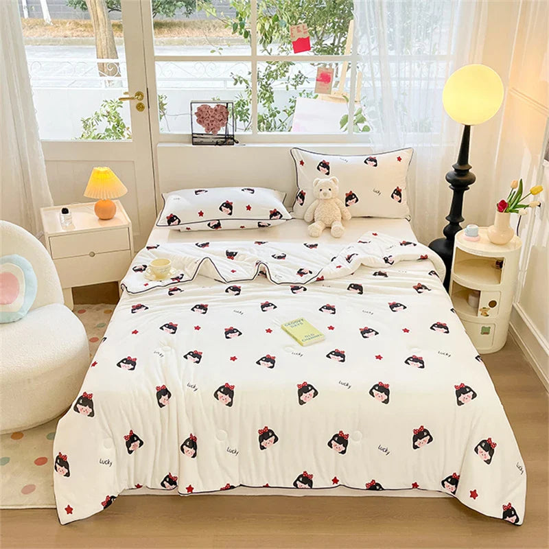 Afralia™ Kids' Summer Quilt: High-End Knitted Fabric, Super Soft & Breathable Comforter