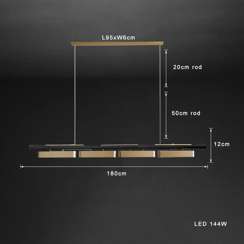 Afralia™ Brushed Gold Stainless Steel Long Pendant Lamp for Dining Room & Bar Decor