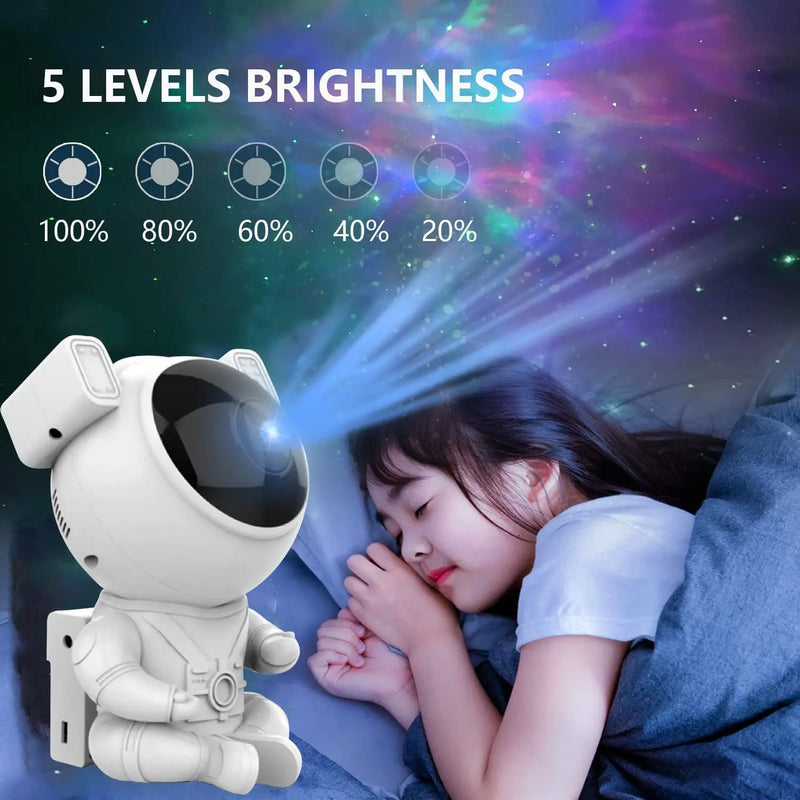 Afralia™ Astronaut Galaxy Starry Sky Projector Night Light with Remote Control for Bedroom, Kids - Gift Ready.