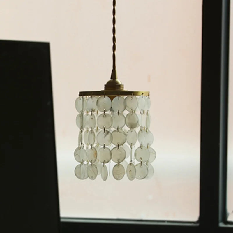 Afralia™ Shell LED Pendant Light - Modern Nordic Copper Hanging Lamp