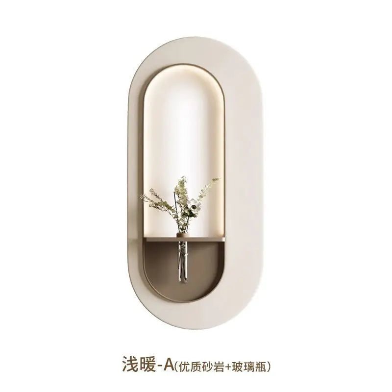 Afralia™ Sandstone Foyer Corridor Wall Art: Living Room TV Lighting, 3D Hanging Painting