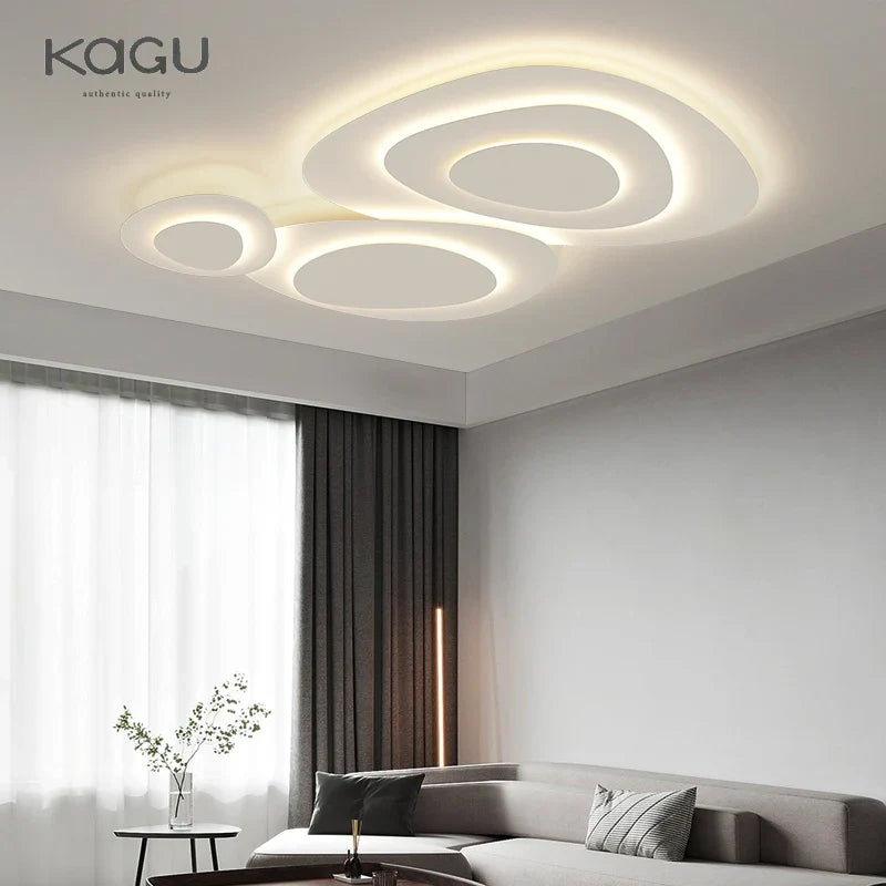 Afralia™ White LED Ceiling Lamp for Modern Living Room Bedroom Kitchen Décor