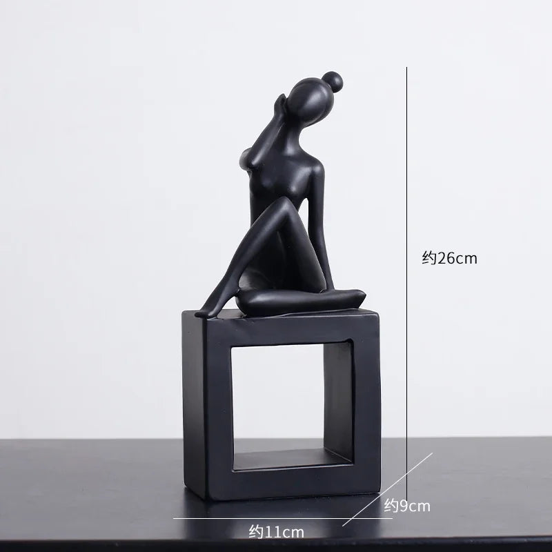Abstract Figures Sculpture Modern Minimalism Decor Room Crafts Afralia™ Aesthetics