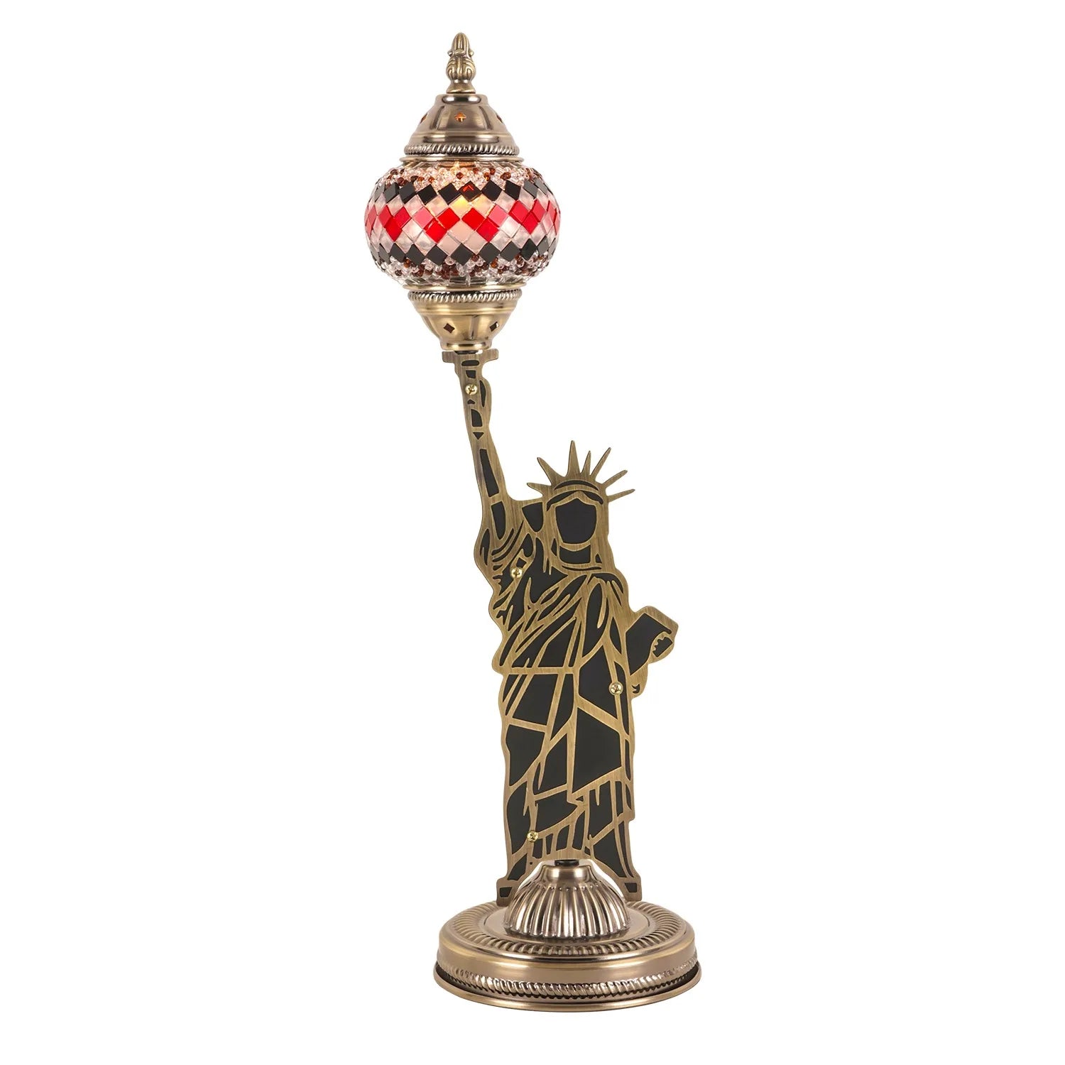 Afralia™ Lady Liberty Vintage Table Lamp LED E14 Classical Design