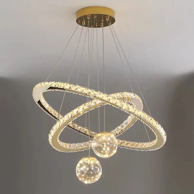 Afralia™ Modern LED Pendant Lights Chandelier for Foyer, Villa, and Stairs