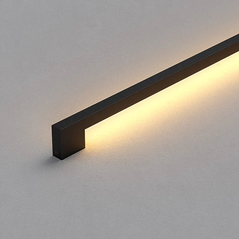 Afralia™ Modern Black Bar Shape Wall Lamp for Corridor, Bedroom, Living Room