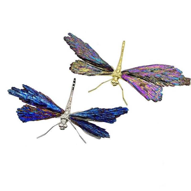 Afralia™ Crystal Dragonfly Handmade Natural Crystal Decorative Figurines