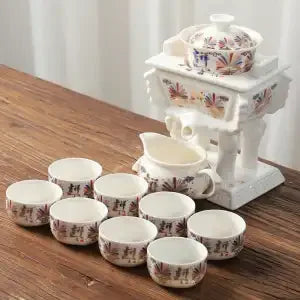 Afralia™ Premium Automatic Kung Fu Tea Set: Home & Office Teaware Gift Box