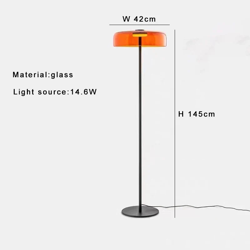 Afralia™ Glass LED Floor Lamp: Luxury Scandinavian Design for Artistic Bedroom Lighting