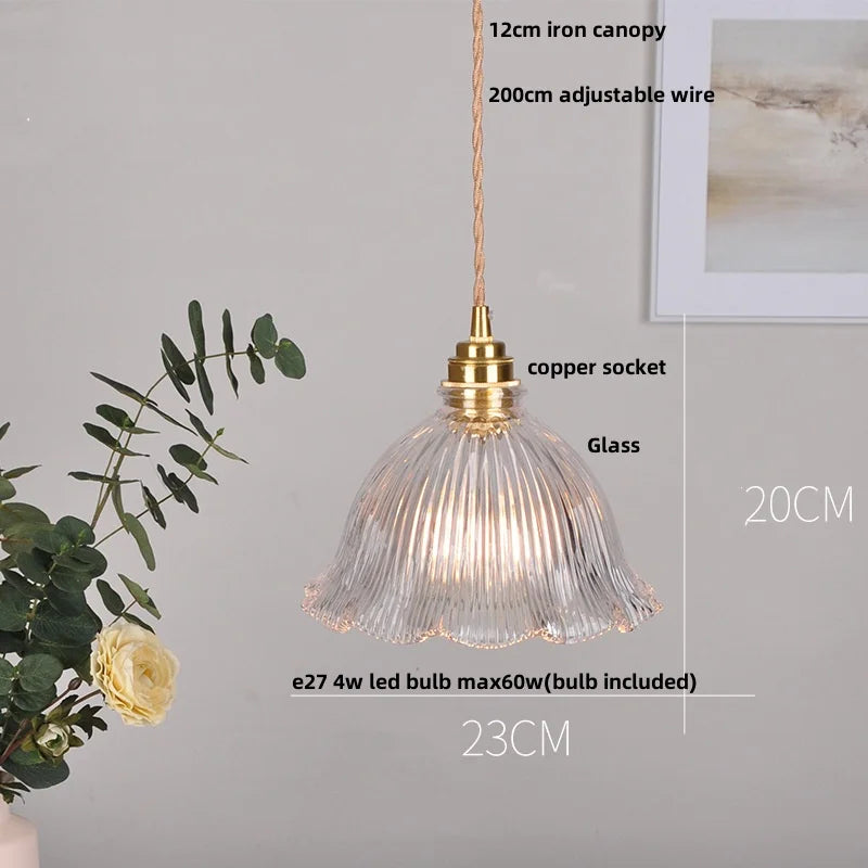Afralia™ Glass Knob Switch LED Pendant Light - Nordic Modern Adjustable Hanging Lamp