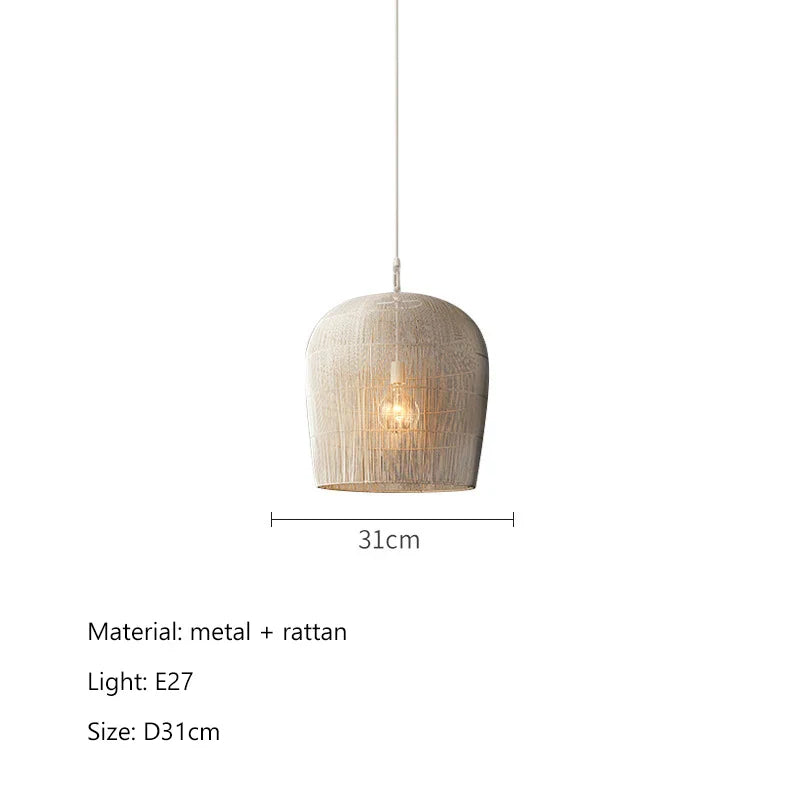 Afralia™ Rattan LED Pendant Lights for Dining Room, Bar, and Bedroom