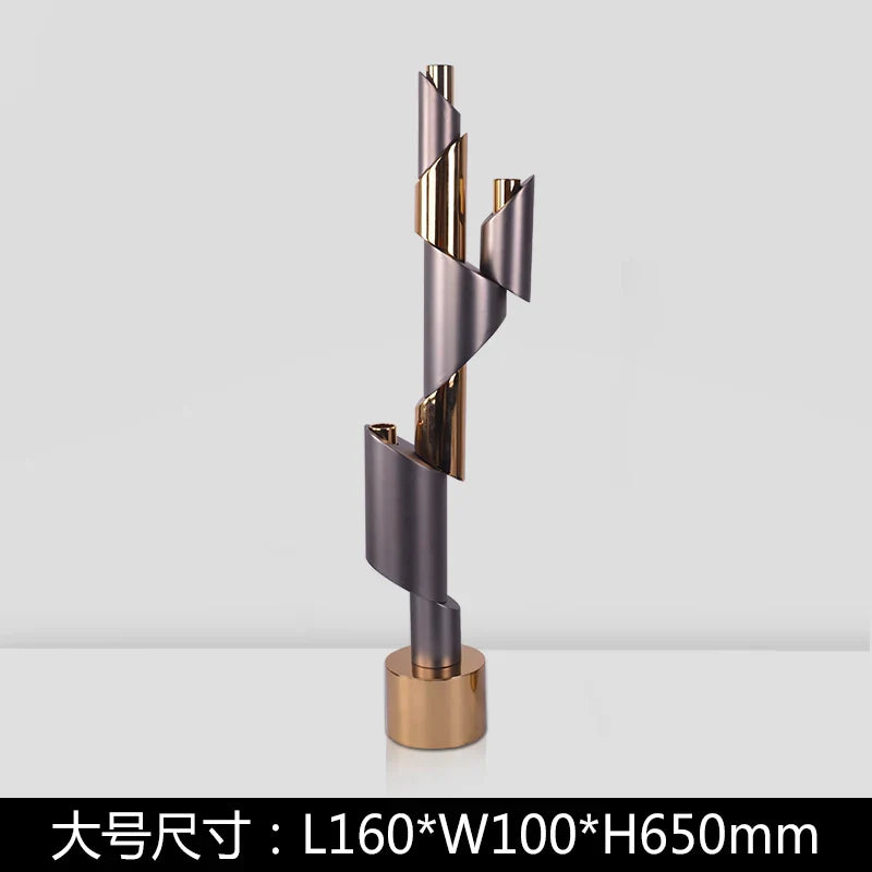 Afralia™ Geometric Helical Pipe Candle Holder for Home Decor and Centerpieces