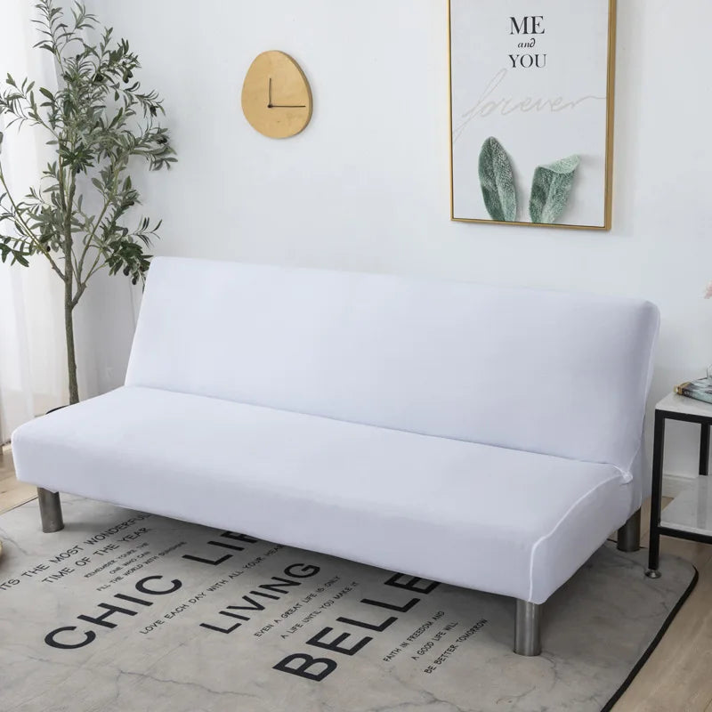 Afralia™ Solid Color Elastic Sofa Bed Cover Stretch Removable Washable Slipcover