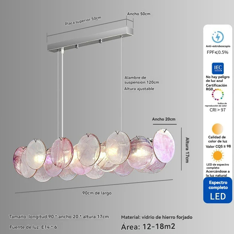 Afralia™ Pink Murano Crystal Chandelier - French Vintage Pendant Light for Home Decor