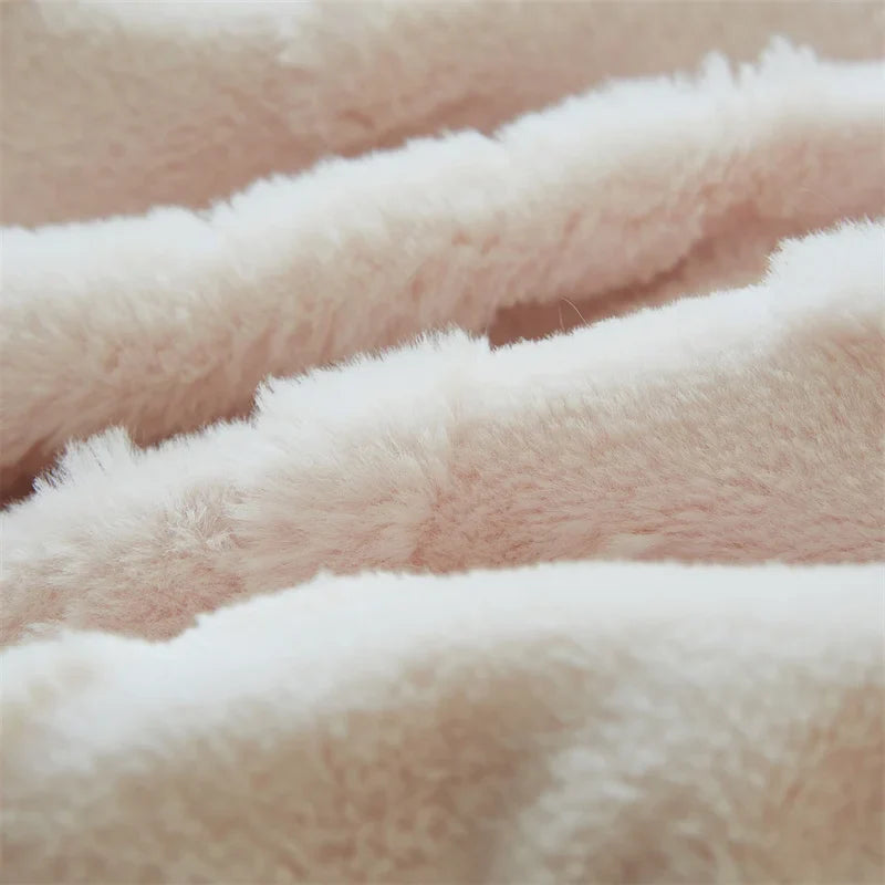 Velvet Ruffles Luxury Bedding Set by Afralia™: 3D Carved Plush Duvet Cover, Bed Sheet, Pillowcase
