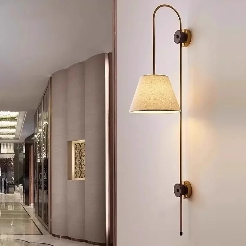 Afralia™ Solid Wood Wall Sconces LED Light, Bedroom Living Room Kitchen Decor