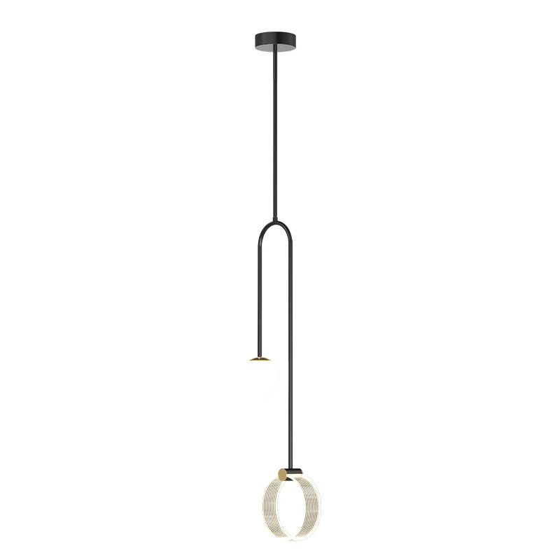 Afralia™ Gold Luxury LED Pendant Light for Living Room, Bedroom, and Restaurant