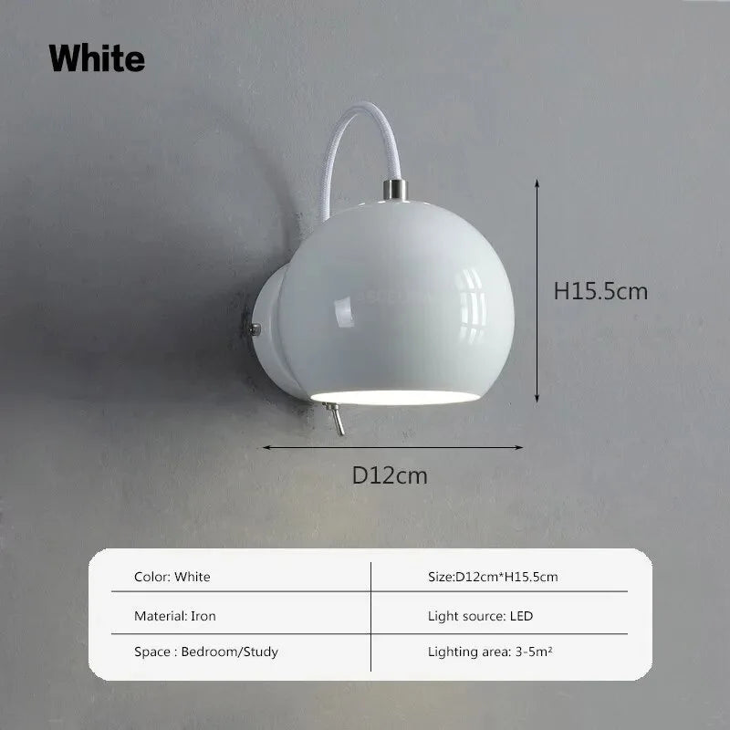 Afralia™ Nordic Iron Art Wall Lamp for Home Decor Minimalist Bedroom Living Room Lighting