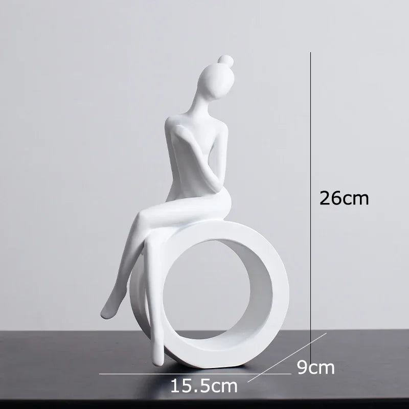 Abstract Figures Sculpture Modern Minimalism Decor Room Crafts Afralia™ Aesthetics